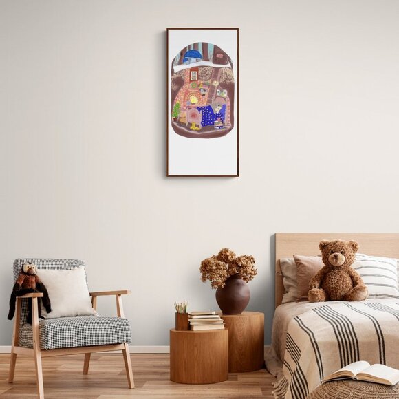 Cozy Hedgehog house | Kids Art | Minimalist Digital Prints - Picture 4 of 4